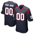 Elroe Custom H.Texans Navy Home Game Any Name & Numbers Stitched Jerseys