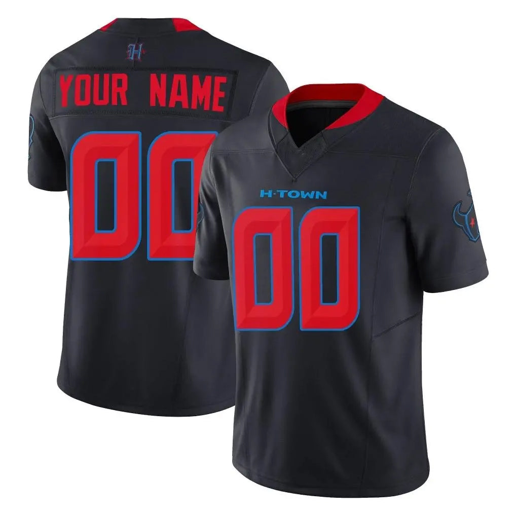 Elroe Custom H.Texans Navy Limited 2nd Alternate Vapor F.U.S.E. Home Game Any Name & Numbers Stitched Jerseys