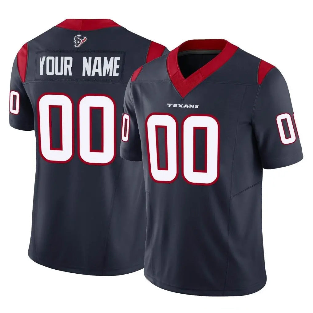 Elroe Custom H.Texans Navy Limited Vapor F.U.S.E. Home Game Any Name & Numbers Stitched Jerseys
