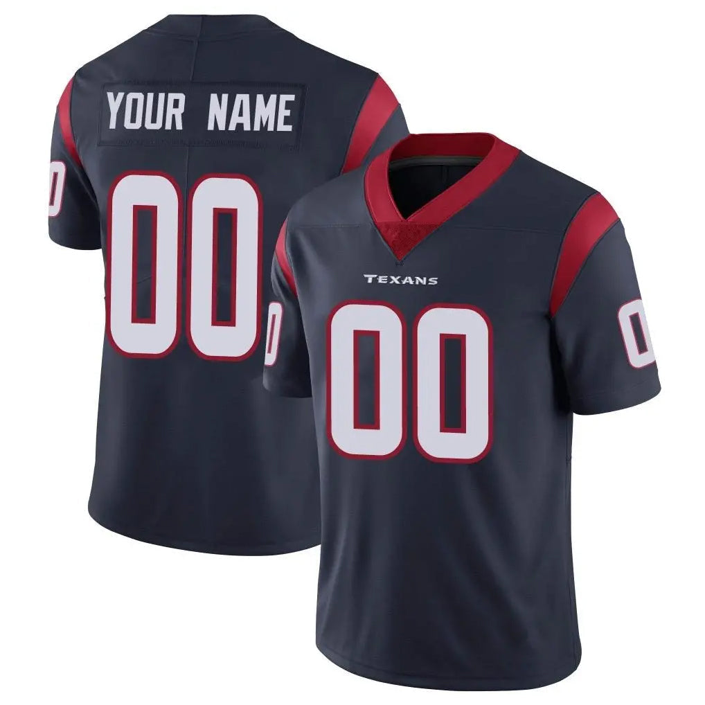 Elroe Custom H.Texans Navy Limited Vapor Untouchable Home Game Any Name & Numbers Stitched Jerseys