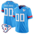Elroe Custom H.Texans Rivalries Blue Jersey - All Stitched