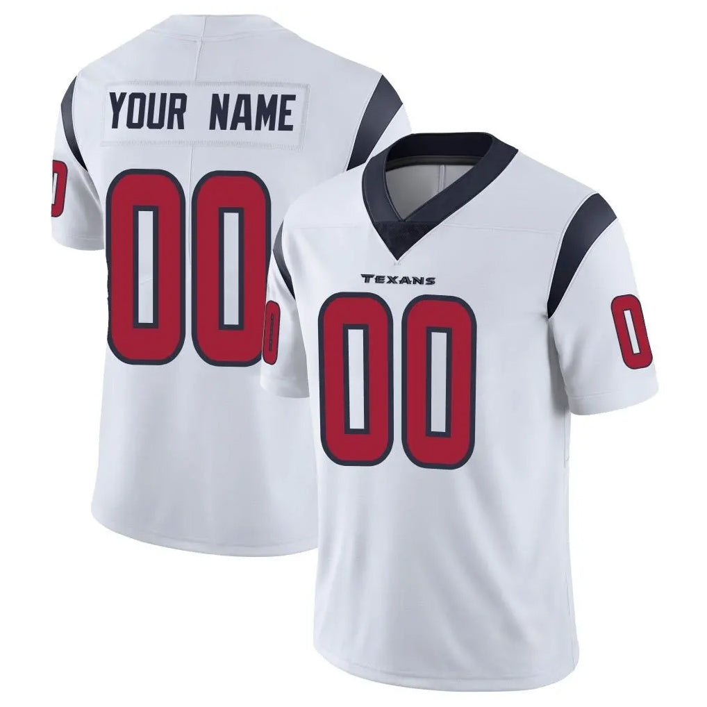 Elroe Custom H.Texans White Limited Vapor Untouchable Home Game Any Name & Numbers Stitched Jerseys