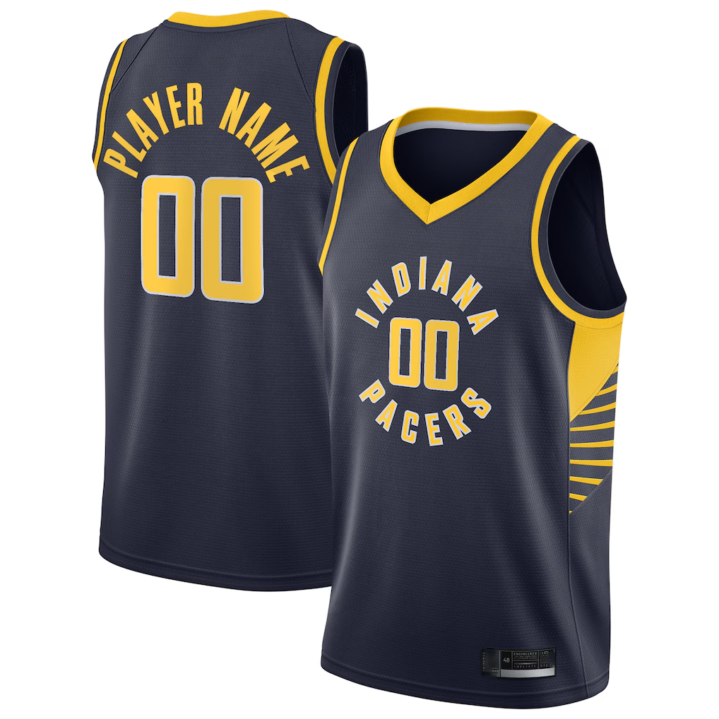 Elroe Custom I.Pacers Navy Swingman Jerseys - Icon Edition