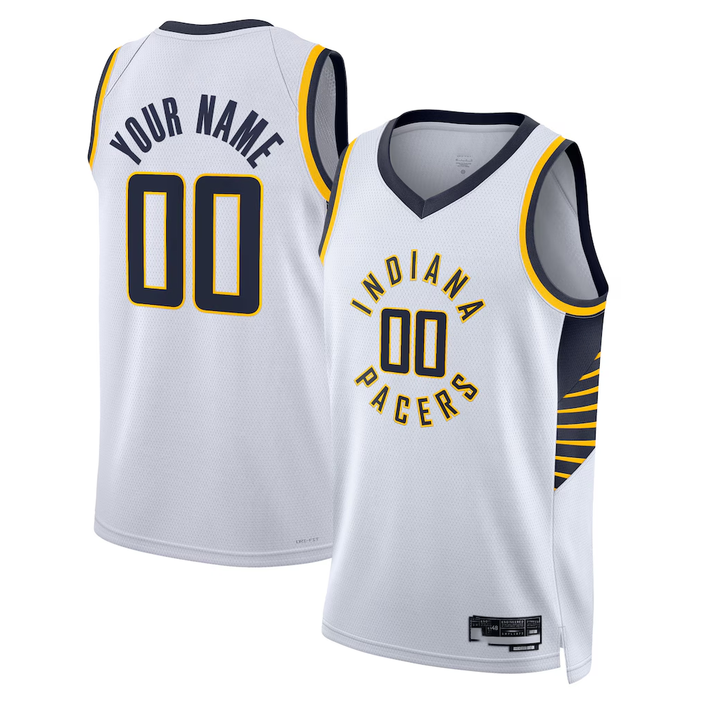 Elroe Custom I.Pacers White Swingman Jerseys - Association Edition
