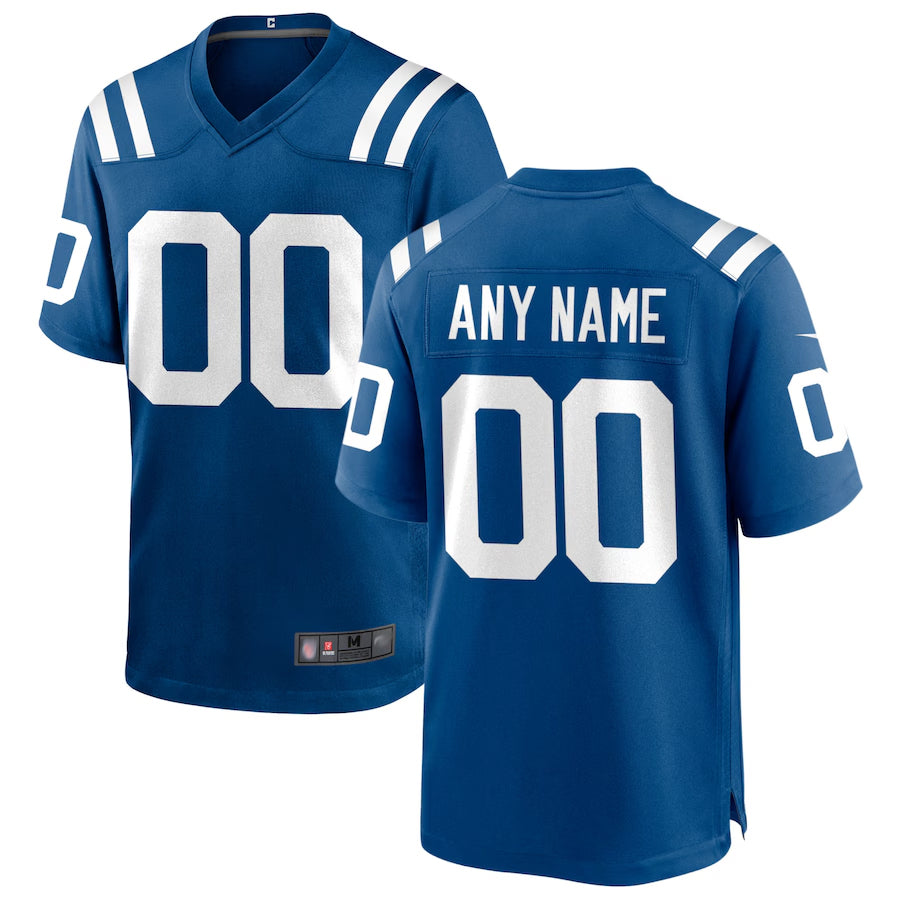 Elroe Custom IN.Colts Royal Replica Home Game Stitched Jerseys