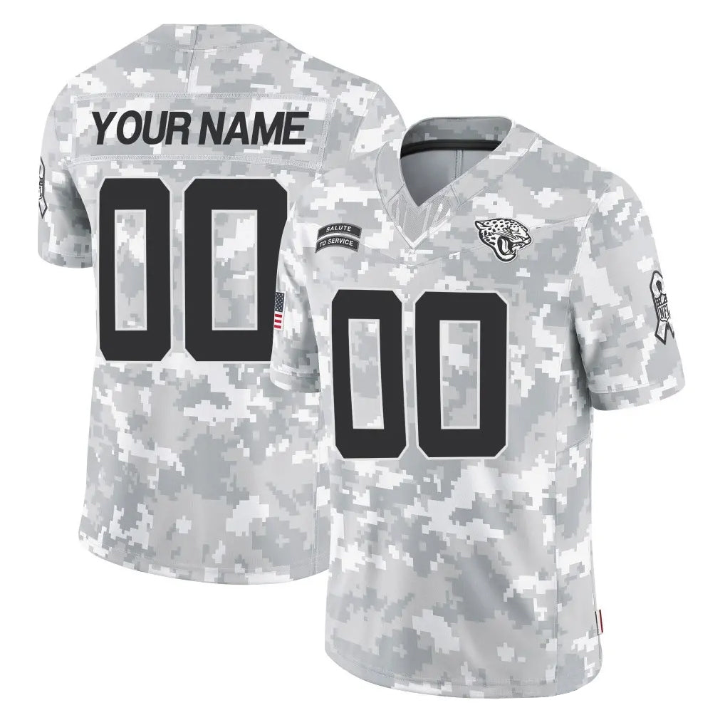Elroe Custom J.Jaguars Arctic Camo Salute To Service Limited Game Any Name & Numbers Stitched Jerseys