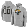 Elroe Custom J.Jaguars Gray Pullover Hoodies Any Name & Numbers Limited Stitched Jerseys