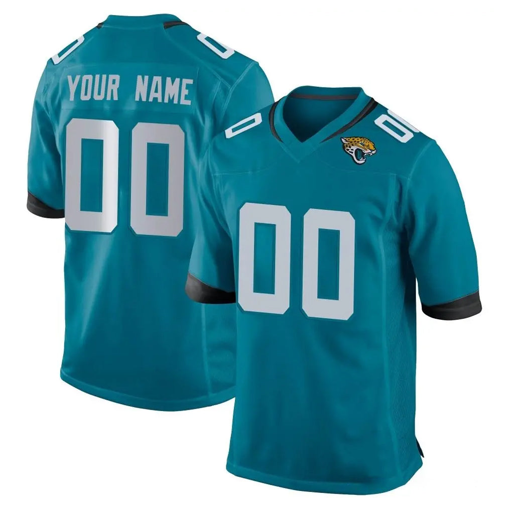 Elroe Custom J.Jaguars Teal Home Game Any Name & Numbers Stitched Jerseys