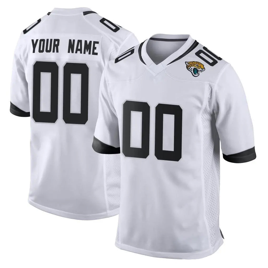 Elroe Custom J.Jaguars White Home Game Any Name & Numbers Stitched Jerseys
