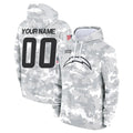 Elroe Custom LA.Chargers Arctic Camo Salute to Service Hoodies Limited Game Any Name & Numbers Stitched Jerseys