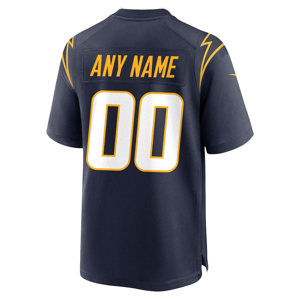 Elroe Custom LA.Chargers Navy Home Game Stitched Jerseys