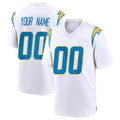 Elroe Custom LA.Chargers White Home Game Any Name & Numbers Stitched Jerseys