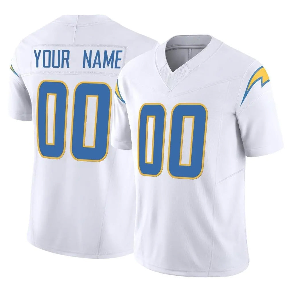 Elroe Custom LA.Chargers White Limited Vapor F.U.S.E. Home Game Any Name & Numbers Stitched Jerseys