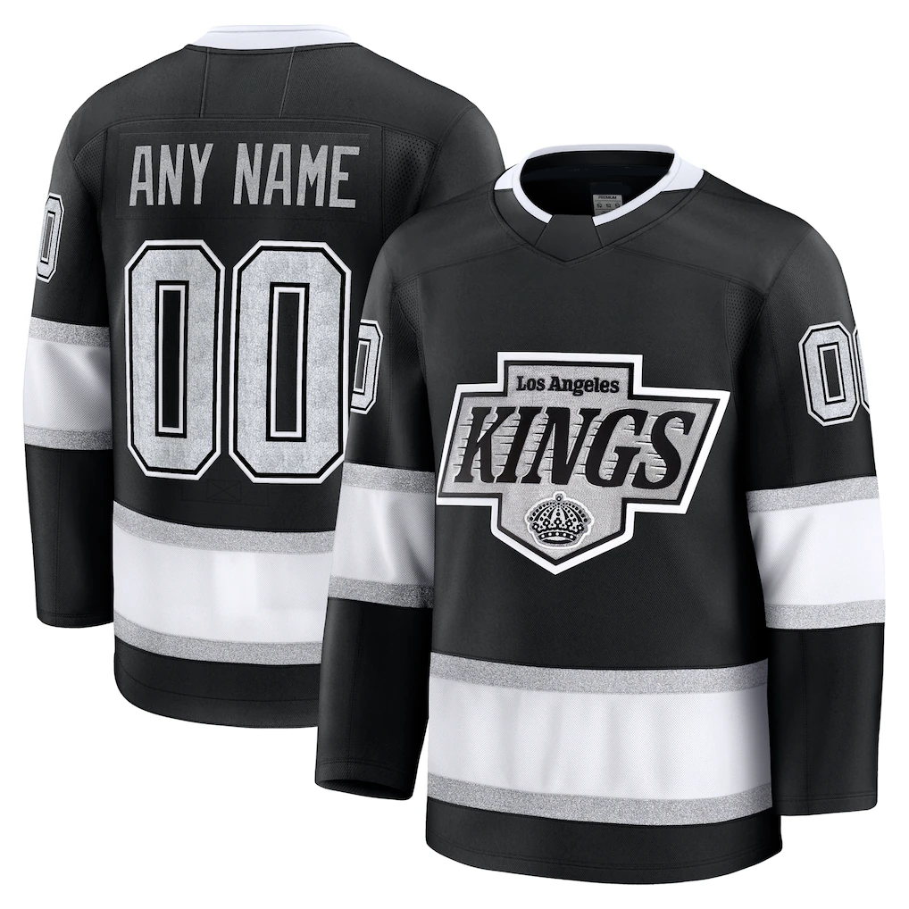 Elroe Custom LA.Kings Black Home Premium Jerseys