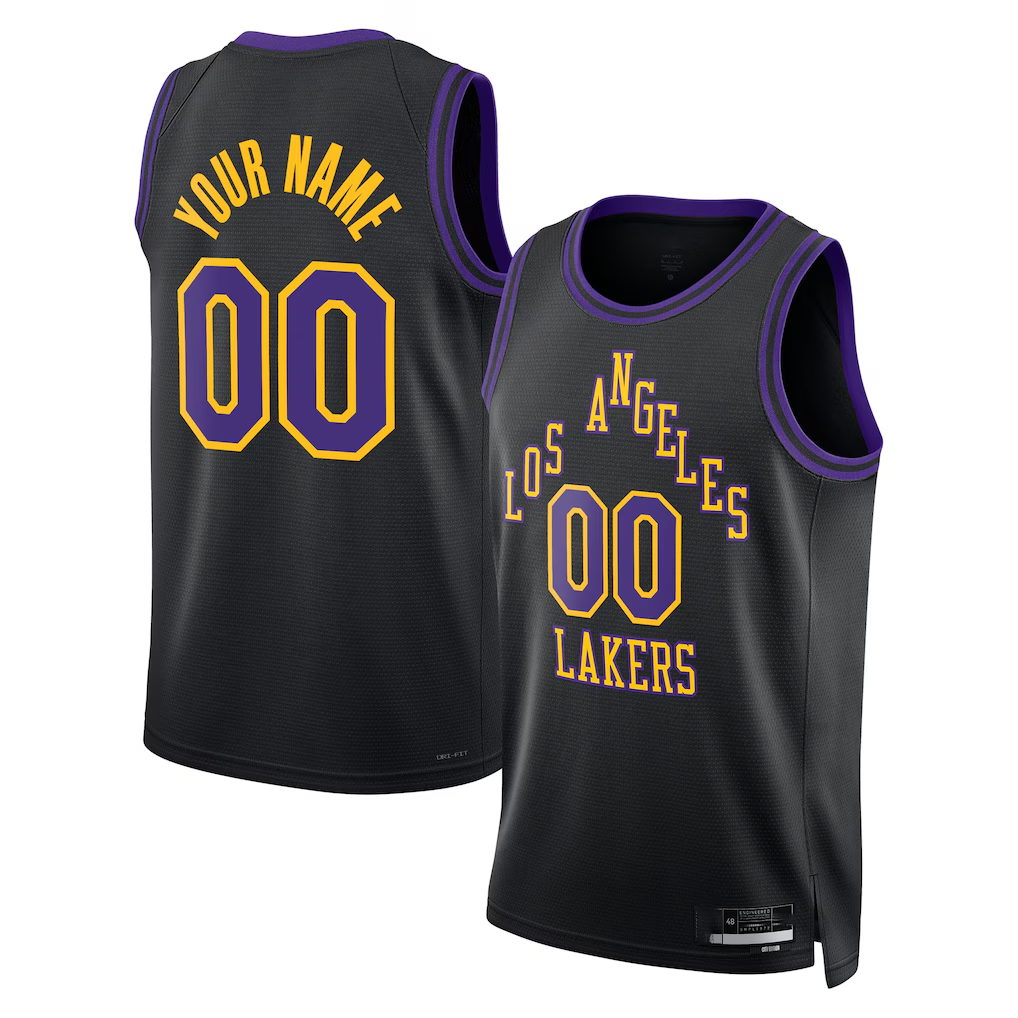 Elroe Custom LA.Lakers 2025-2026 City Edition Swingman Stitched Jerseys