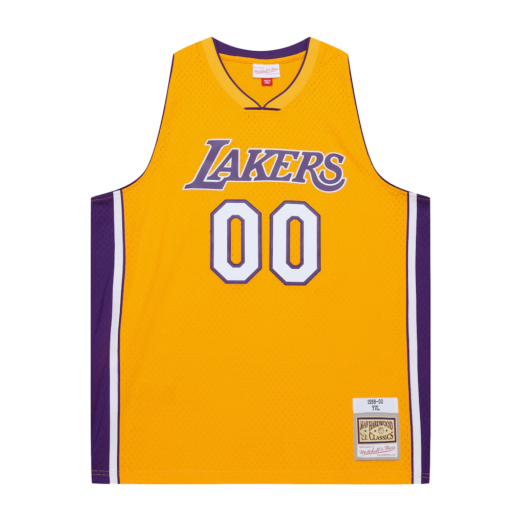 Elroe Custom LA.Lakers Mitchell & Ness x Playboi Carti Gold 1999-2000 Swingman Stitched Jerseys