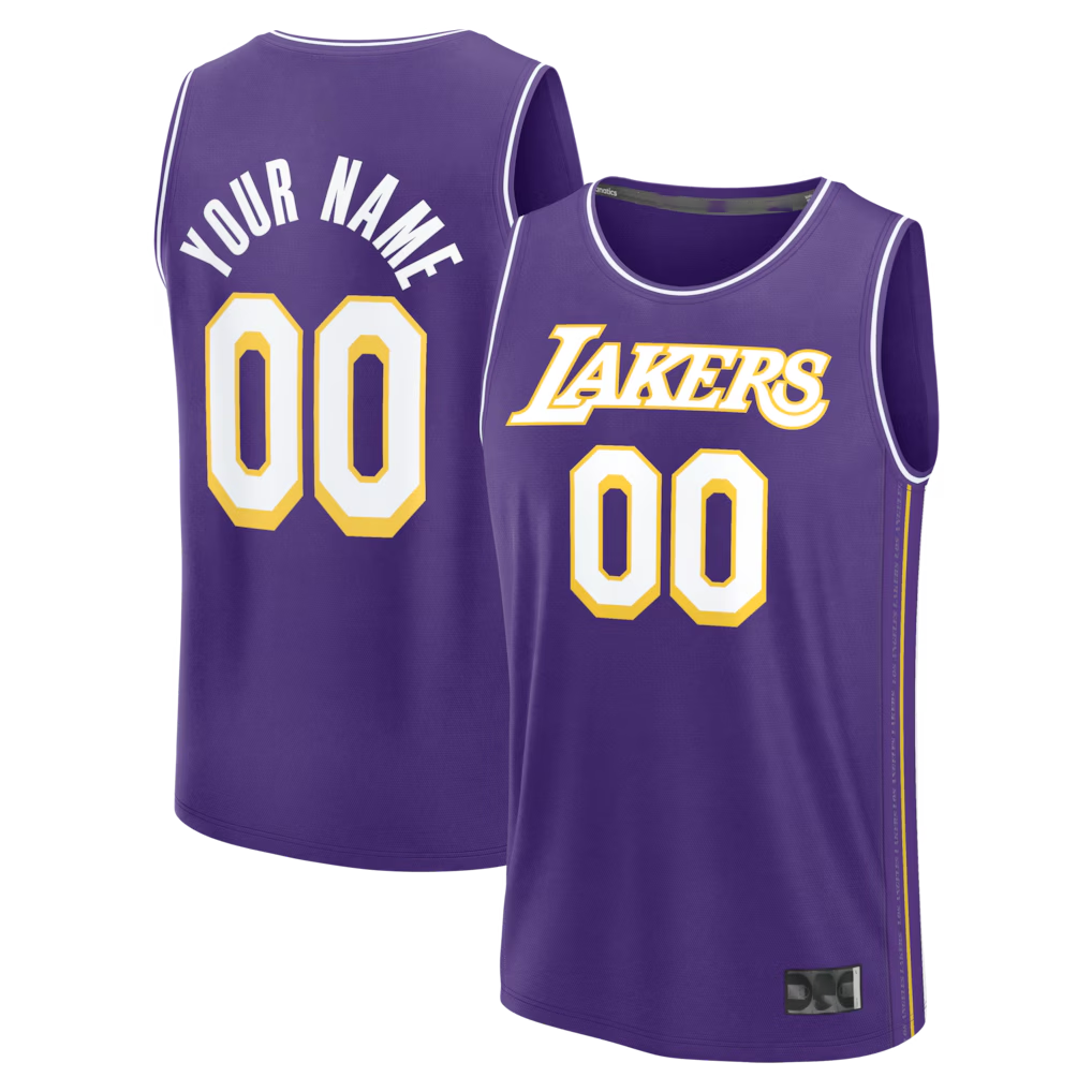 Elroe Custom LA.Lakers Purple Fast Break Stitched Jerseys - Icon Edition
