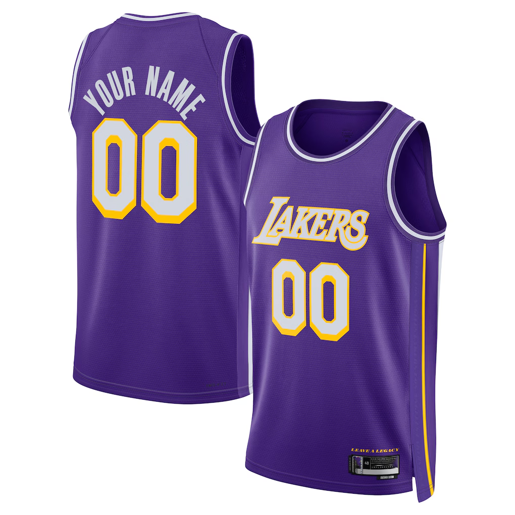 Elroe Custom LA.Lakers Purple Swingman Stitched Jerseys - Statement Edition
