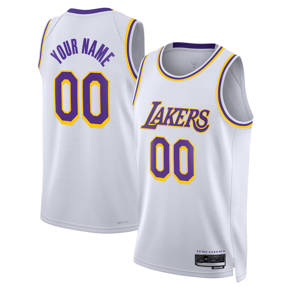 Elroe Custom LA.Lakers White Swingman Stitched Jerseys - Association Edition