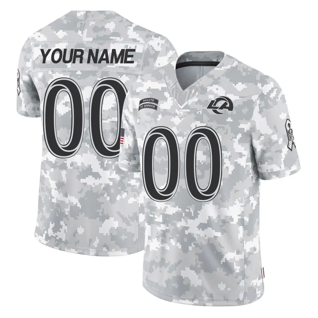 Elroe Custom LA.Rams Arctic Camo Salute To Service Limited Game Any Name & Numbers Stitched Jerseys