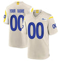 Elroe Custom LA.Rams Bone Home Game Any Name & Numbers Stitched Jerseys