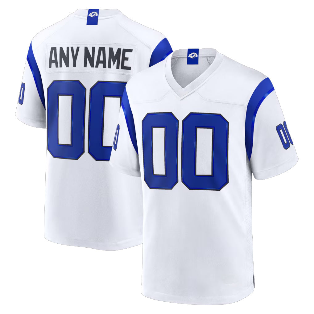 Elroe Custom LA.Rams Fearsome White Home Game Any Name & Numbers Stitched Jerseys