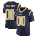 Elroe Custom LA.Rams Navy Limited Vapor Untouchable Home Game Any Name & Numbers Stitched Jerseys