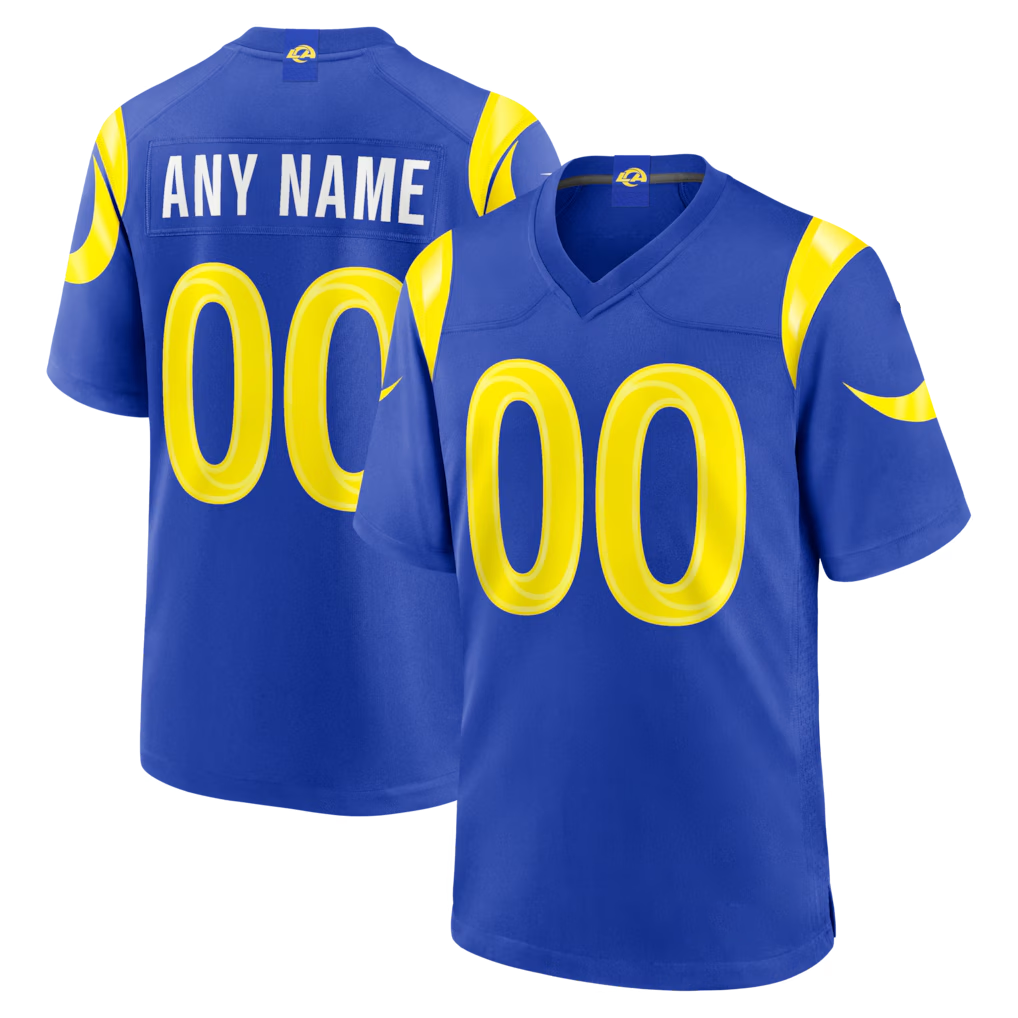 Elroe Custom LA.Rams Royal Game Stitched Jerseys