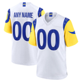 Elroe Custom LA.Rams White Game Stitched Jerseys