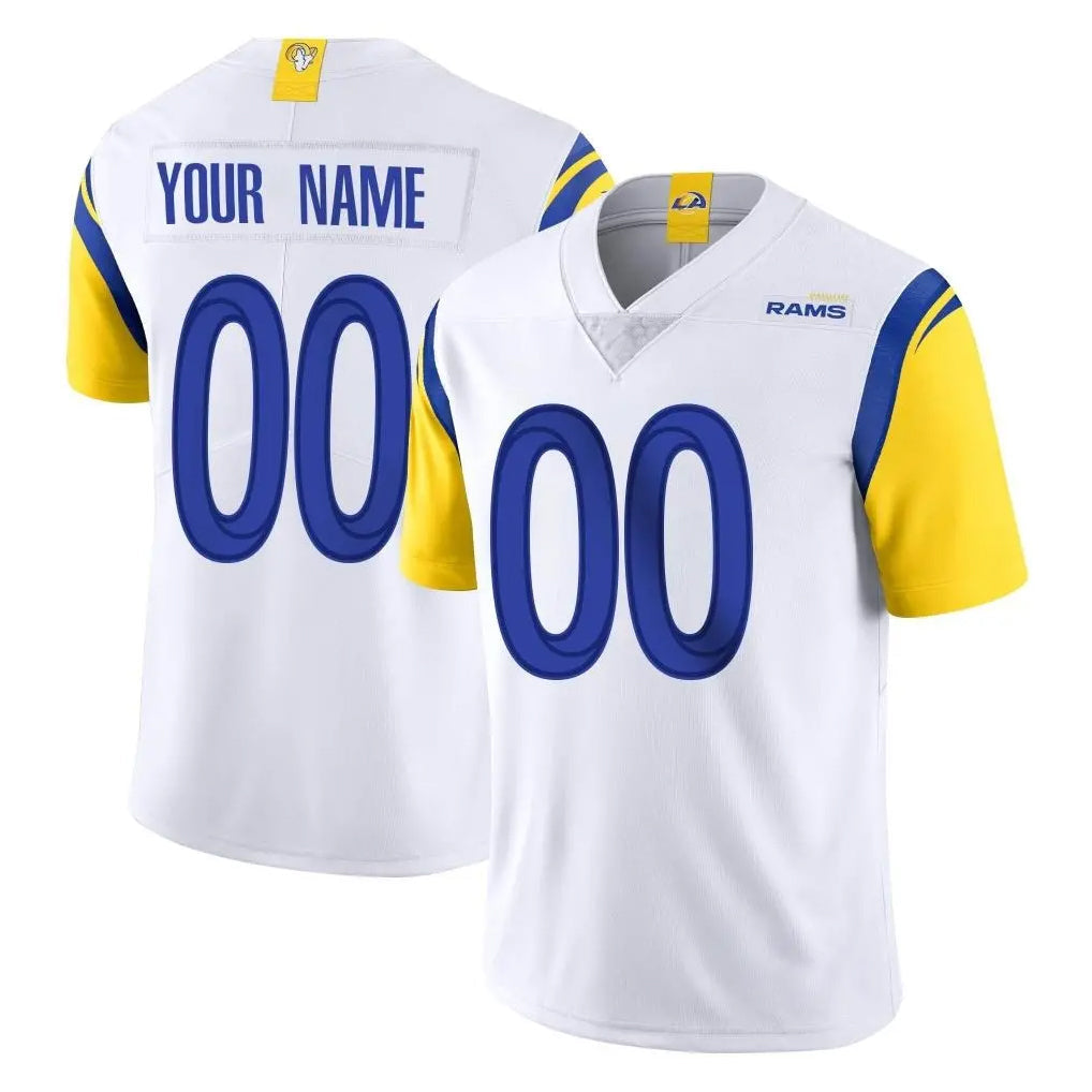 Elroe Custom LA.Rams White Limited Vapor Untouchable Home Game Any Name & Numbers Stitched Jerseys
