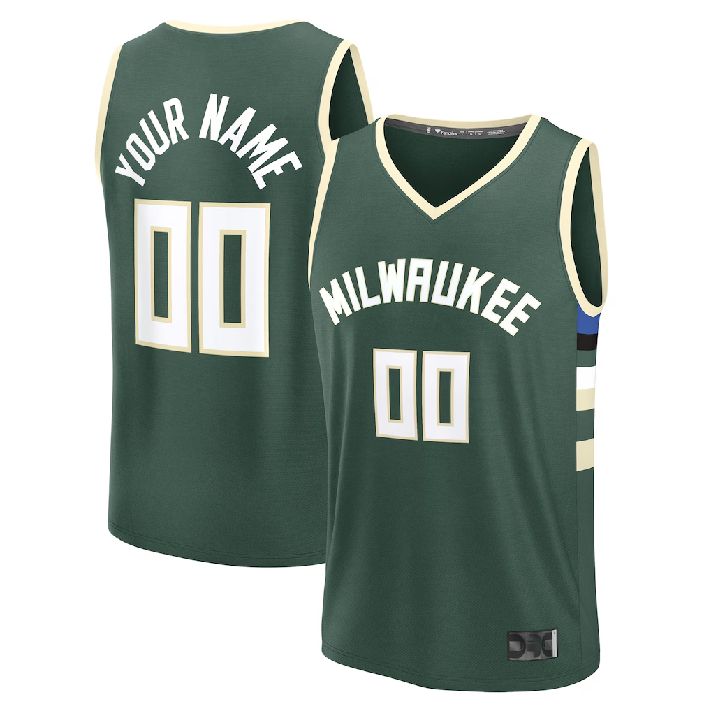 Elroe Custom M.Bucks Green Fast Break Jerseys - Icon Edition