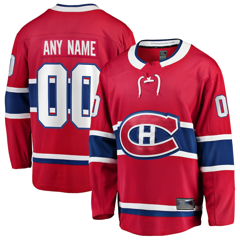 Elroe Custom M.Canadiens Red Home Breakaway Jerseys