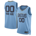 Elroe Custom M.Grizzlies Blue 2022-2023 Swingman Stitched Stitched JerseysStatement Edition