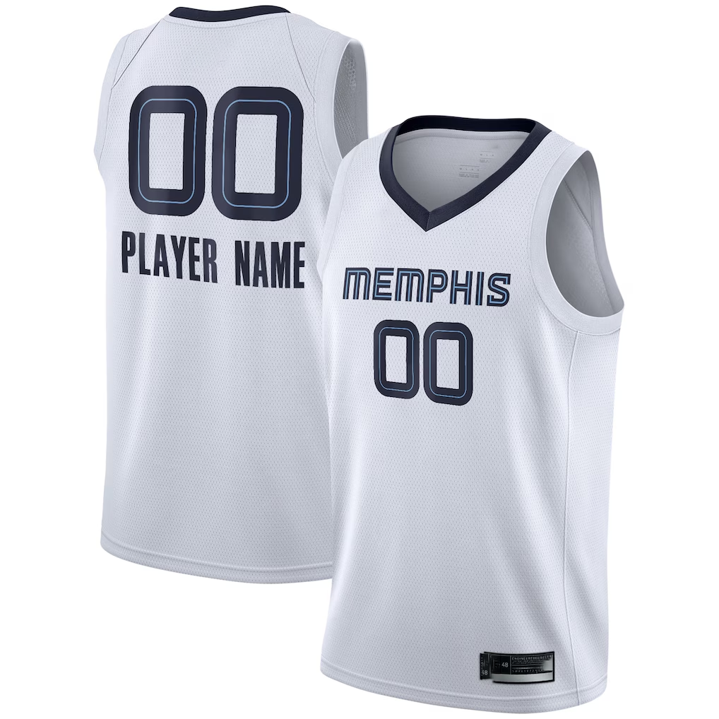 Elroe Custom M.Grizzlies White 2020-2021 Swingman Stitched Jerseys - Association Edition