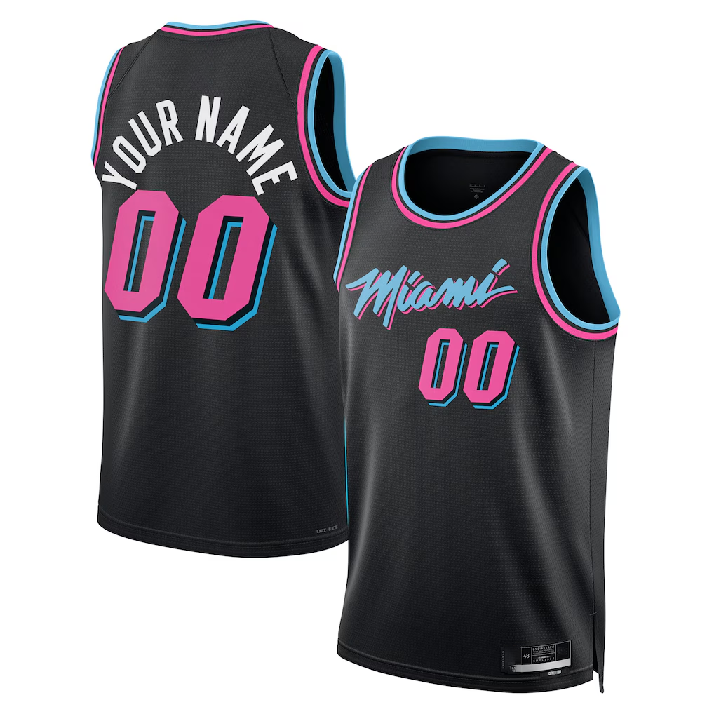 Elroe Custom M.Heat Black 202526 City Edition Swingman Jerseys