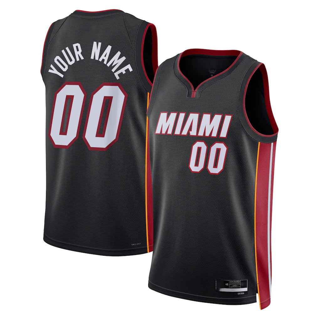 Elroe Custom M.Heat Black Swingman Jerseys - Icon Edition