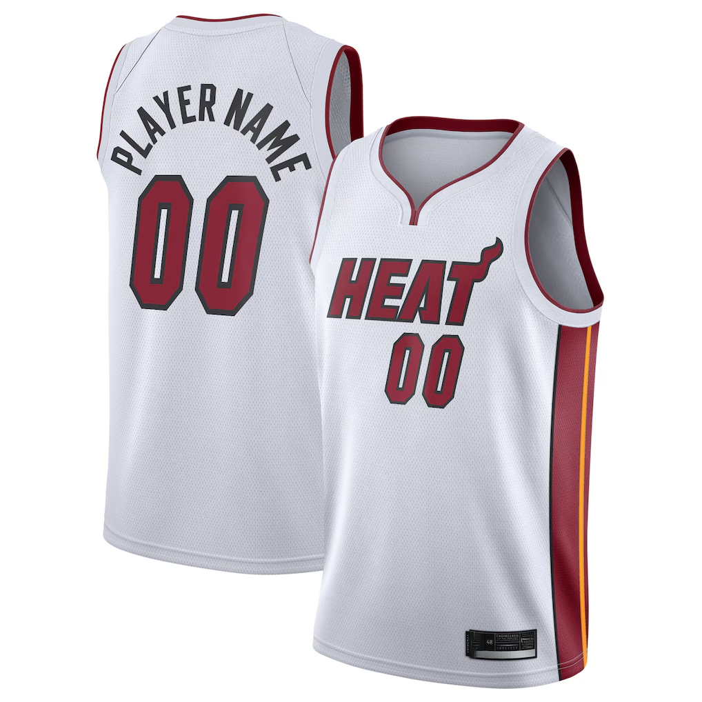 Elroe Custom M.Heat White 202021 Swingman Jerseys - Association Edition