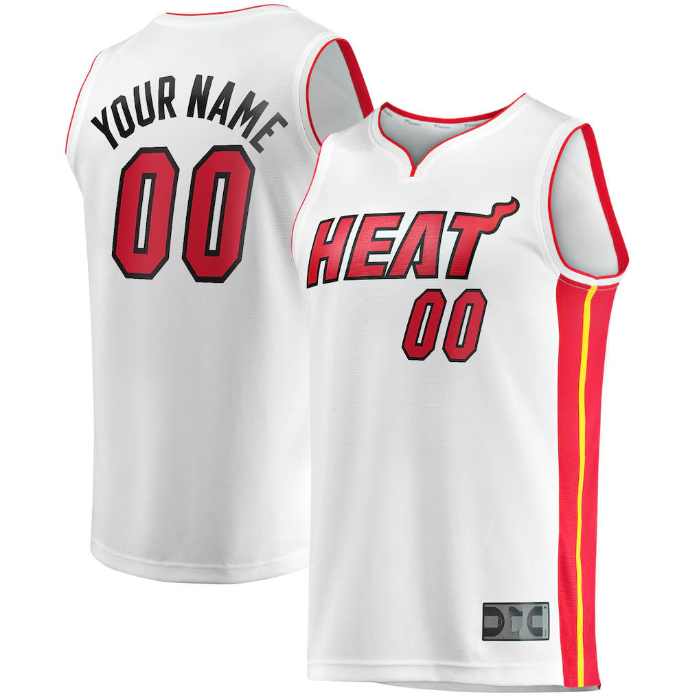Elroe Custom M.Heat White Fast Break Replica Jerseys - Association Edition