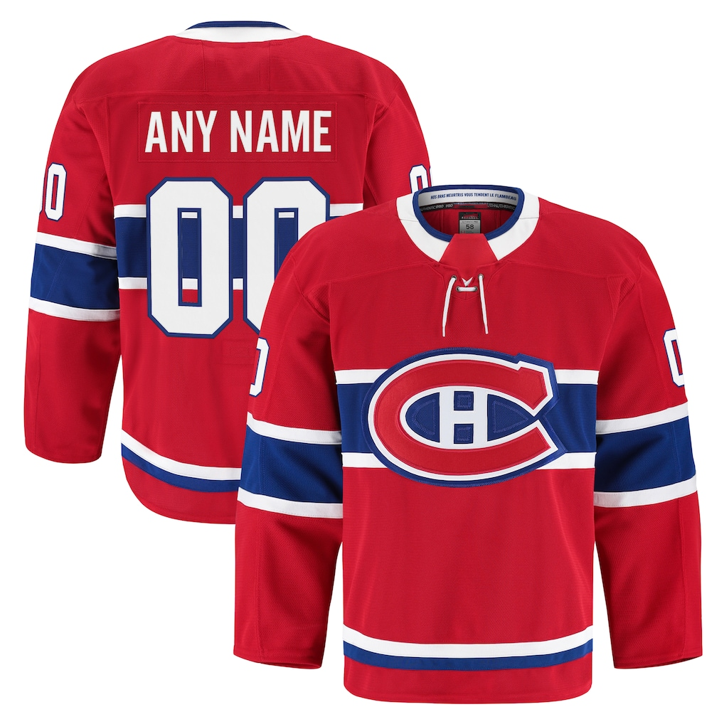 Elroe Custom Montreal Canadiens Red Home Authentic Pro Jerseys