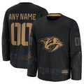 Elroe Custom N.Predators Black 2024 Military Appreciation Practice Jerseys