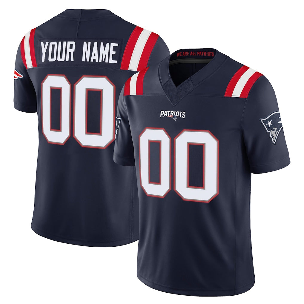 Elroe Custom NE.Patriots Navy Limited Vapor F.U.S.E. Home Game Any Name & Numbers Stitched Jerseys