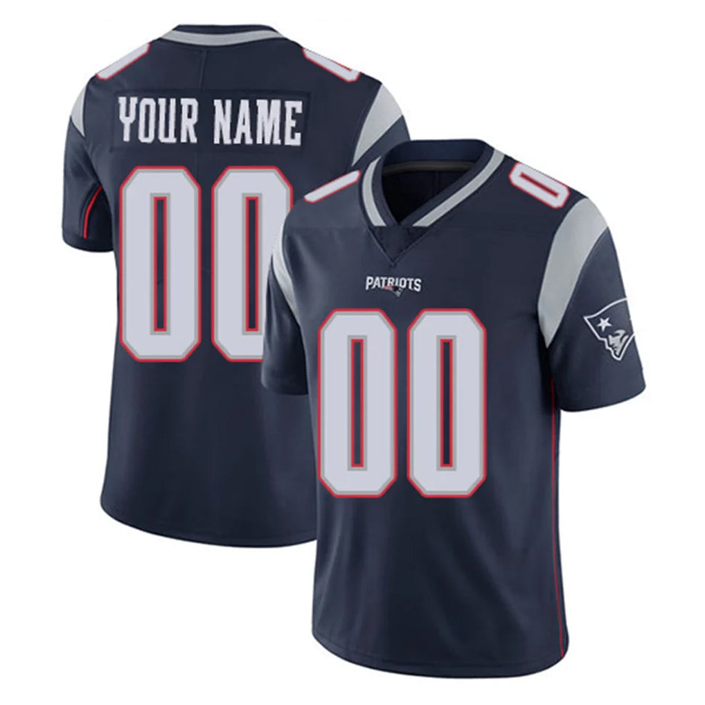 Elroe Custom NE.Patriots Navy Limited Vapor Home Game Any Name & Numbers Stitched Jerseys