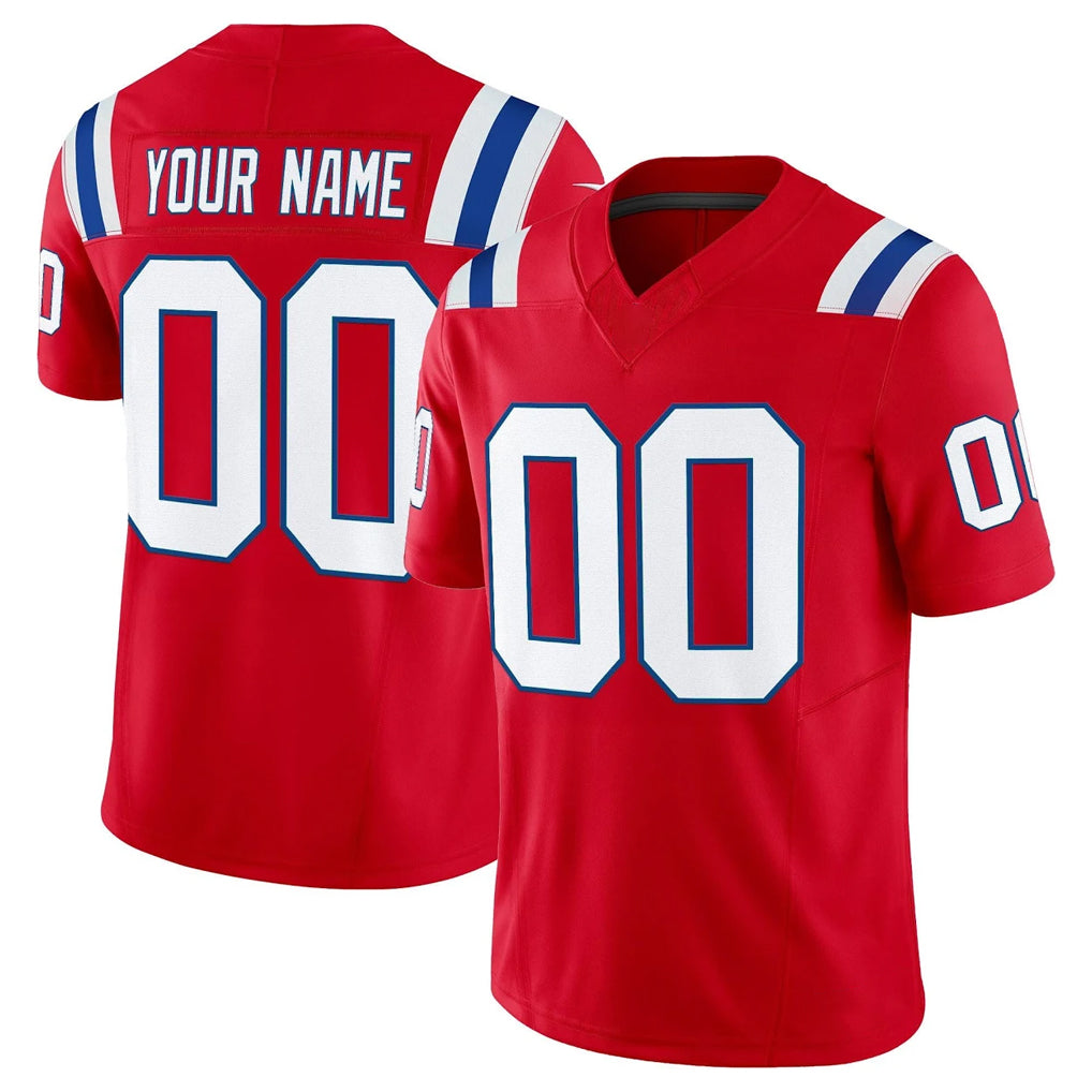 Elroe Custom NE.Patriots Red Limited Vapor F.U.S.E. Home Game Any Name & Numbers Stitched Jerseys