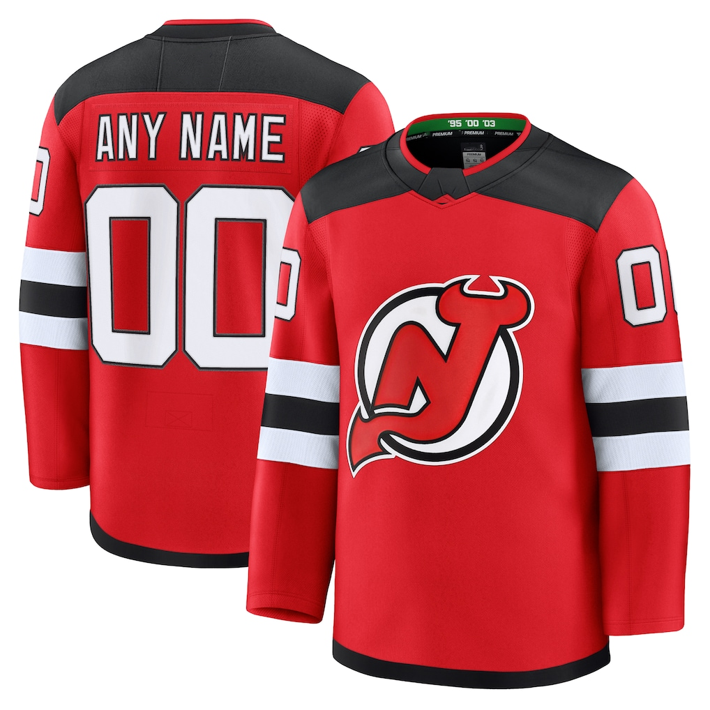 Elroe Custom N.Jersey Devils Red Home Premium Jerseys