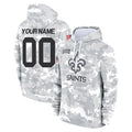 Elroe Custom NO.Saints Arctic Camo Salute to Service Pullover Hoodies Limited Game Any Name & Numbers Stitched Jerseys
