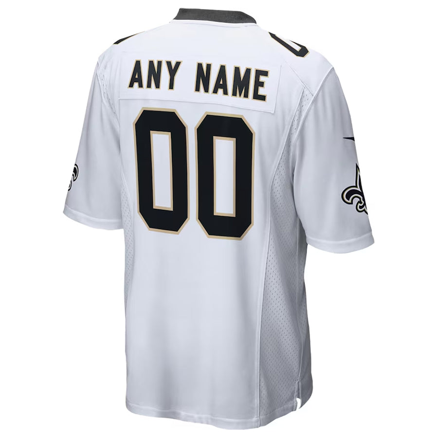 Elroe Custom NO.Saints White Home Game Stitched Jerseys