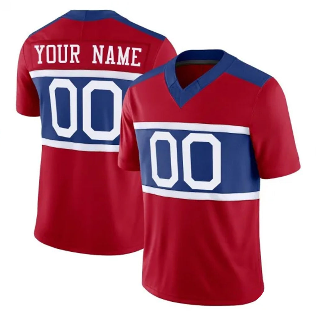 Elroe Custom NY.Giants Red Century Vapor F.U.S.E. Home Game Any Name & Numbers Stitched Jerseys