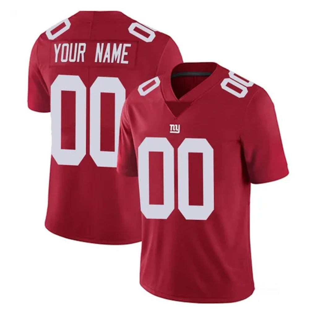 Elroe Custom NY.Giants Red Limited Vapor Untouchable Home Game Any Name & Numbers Stitched Jerseys