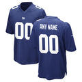 Elroe Custom NY.Giants Royal Home Game Any Name & Numbers Stitched Jerseys