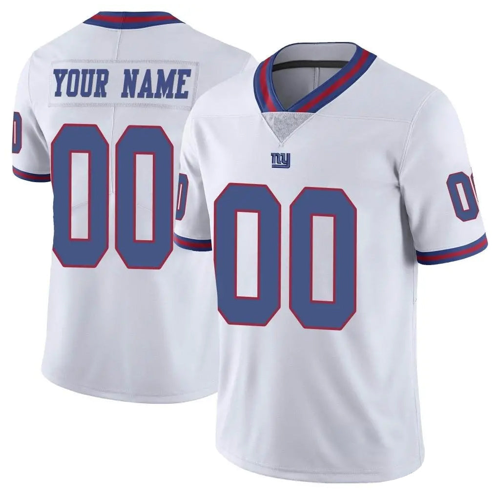 Elroe Custom NY.Giants White Color Rush Home Game Any Name & Numbers Stitched Jerseys
